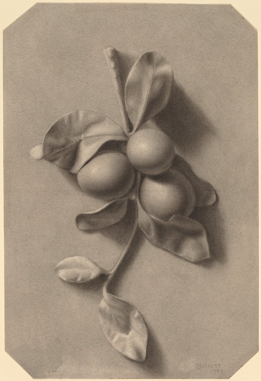 Gałązka śliwek autorstwa William Michael Harnett