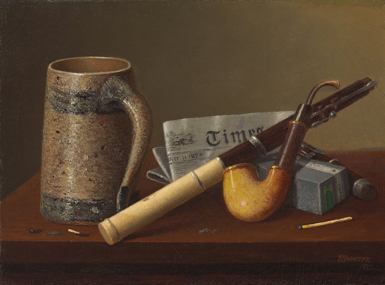 Flet i czasy, 1877 autorstwa William Michael Harnett