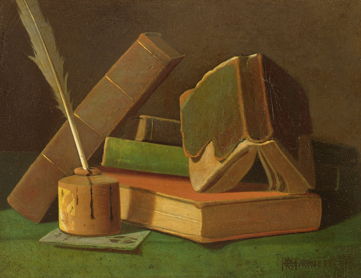 Martwa natura z książkami i atramentem? autorstwa William Michael Harnett