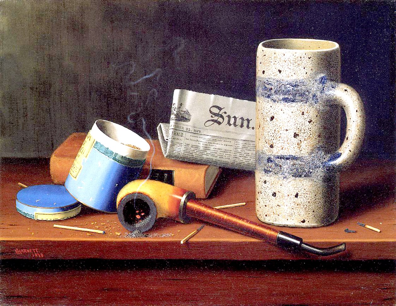 Niebieskie pudełko na tytoń autorstwa William Michael Harnett