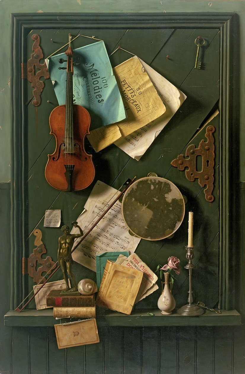 Stare drzwi do szafy, 1889 autorstwa William Michael Harnett