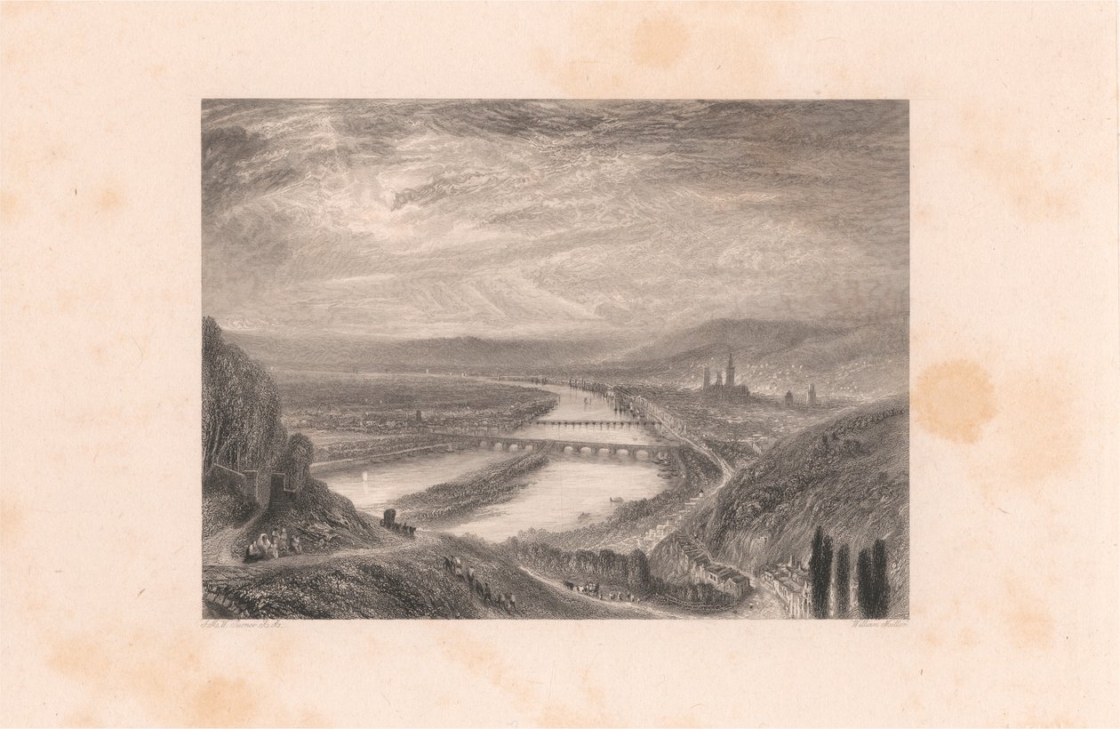 Rouen, ze Wzgórza Św. Katarzyny autorstwa William Miller