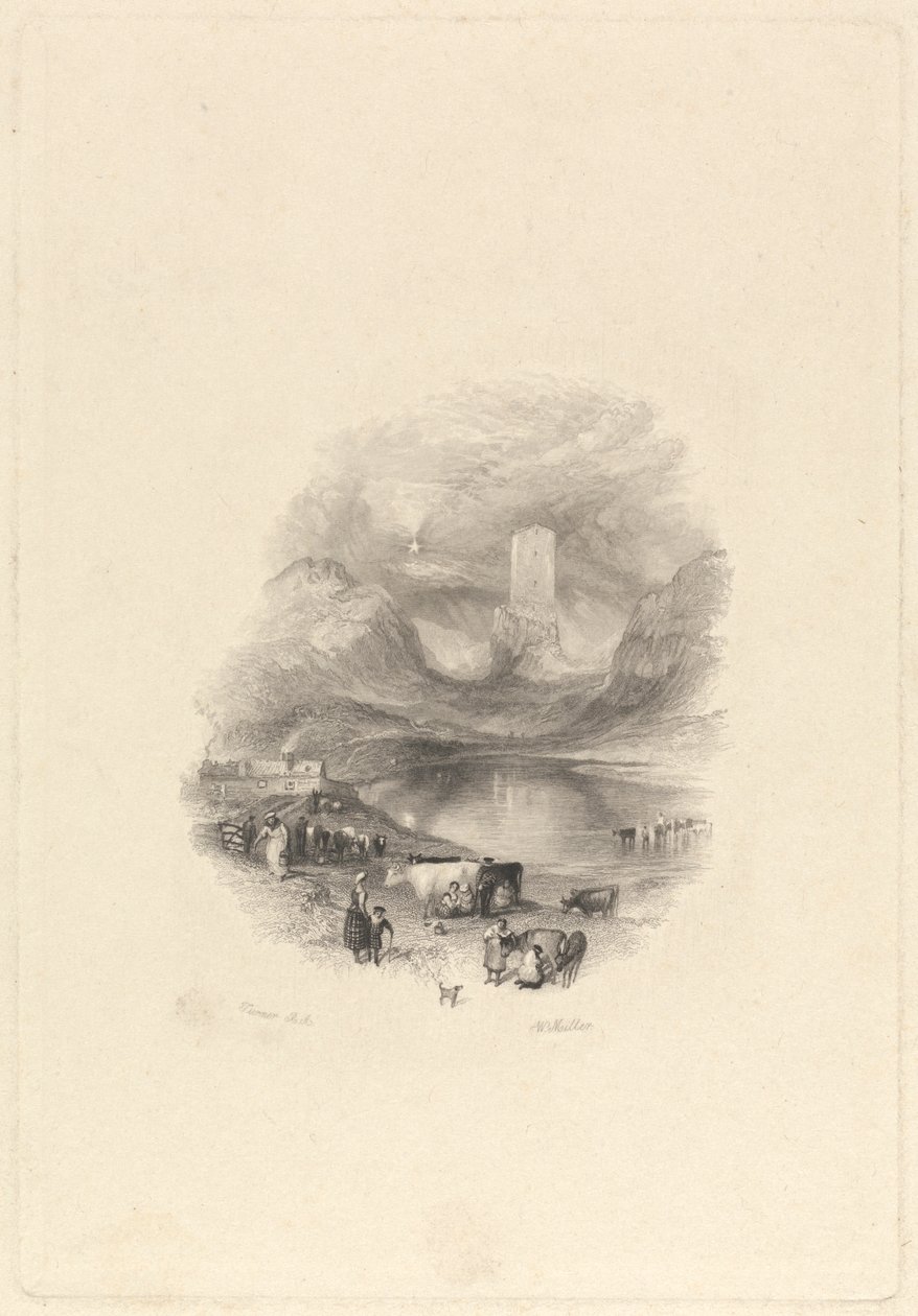 Sandy Knowe, czyli Smailholm Tower autorstwa William Miller