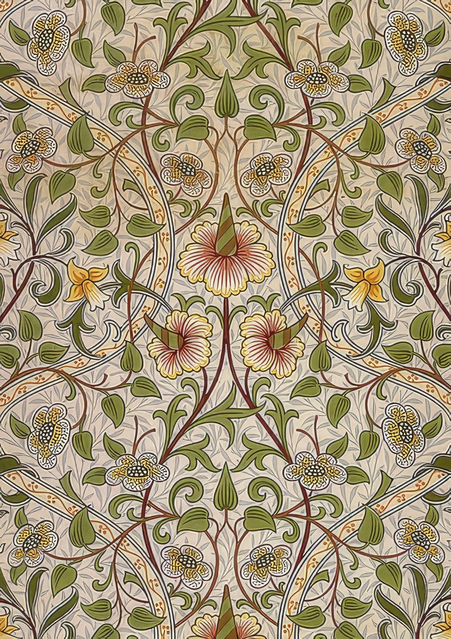 Tkanina dekoracyjna. 1876-90 autorstwa William Morris
