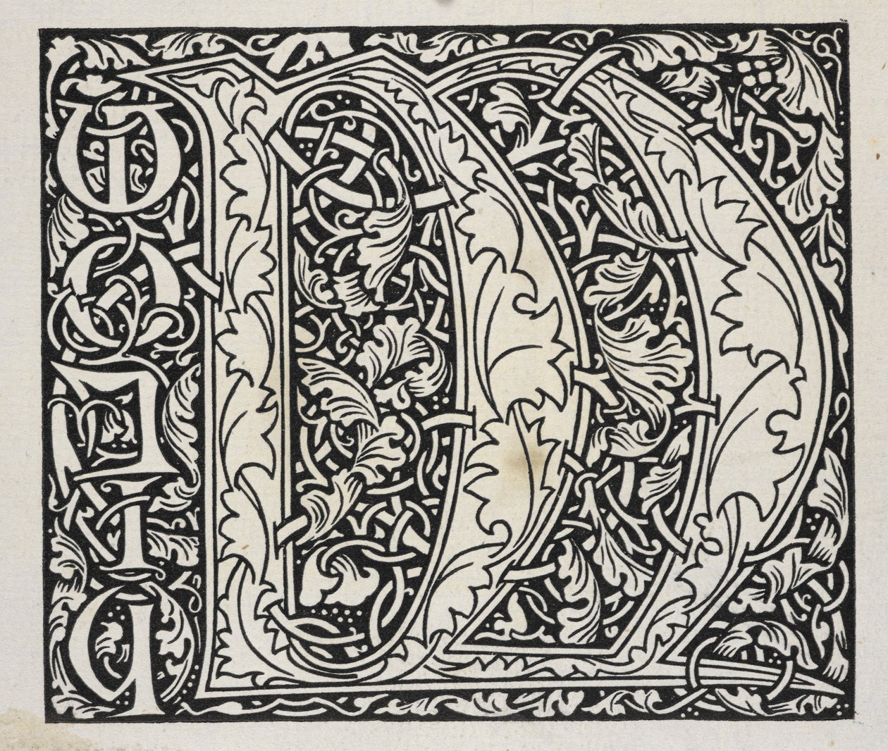 Początkowy, czarno-biały. autorstwa William Morris