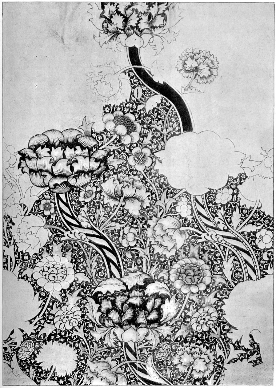 Wzór Wandle wydrukowany na bawełnie, 1884 1934. autorstwa William Morris