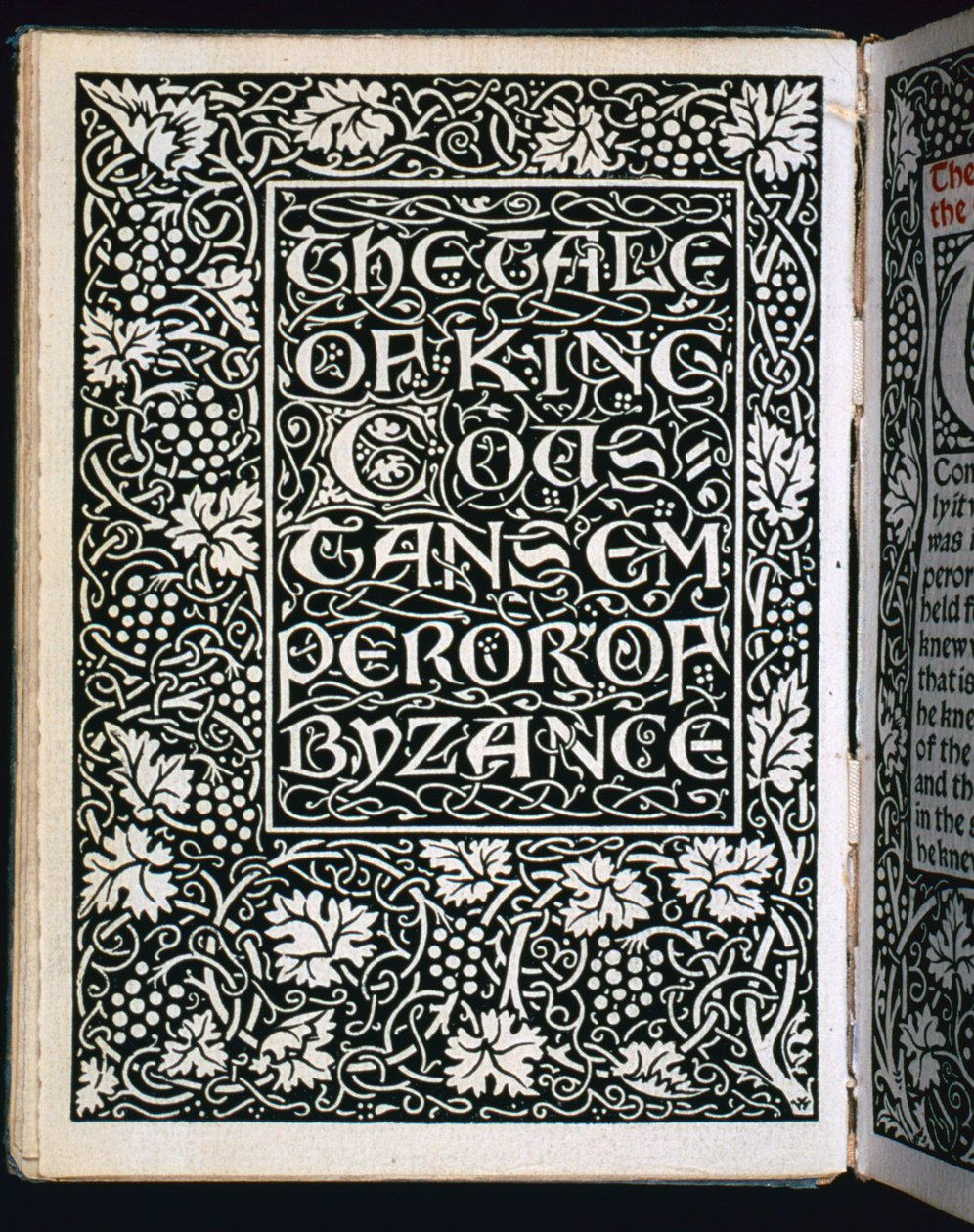 Strona tytułowa z Opowieści cesarza, 1894 autorstwa William Morris