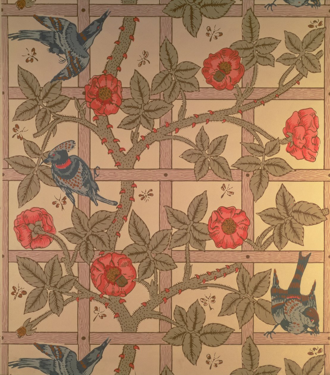 Projekt tapety „Krata” autorstwa William Morris