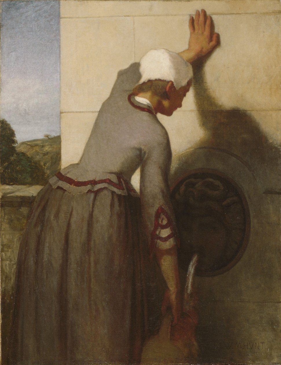 Dziewczyna przy fontannie autorstwa William Morris Hunt