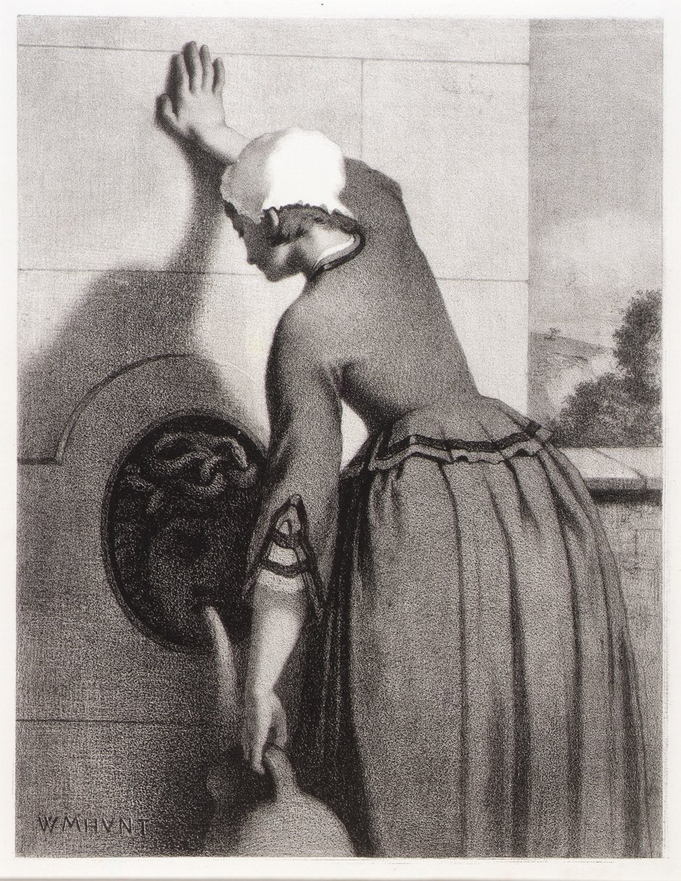 Dziewczyna przy fontannie autorstwa William Morris Hunt