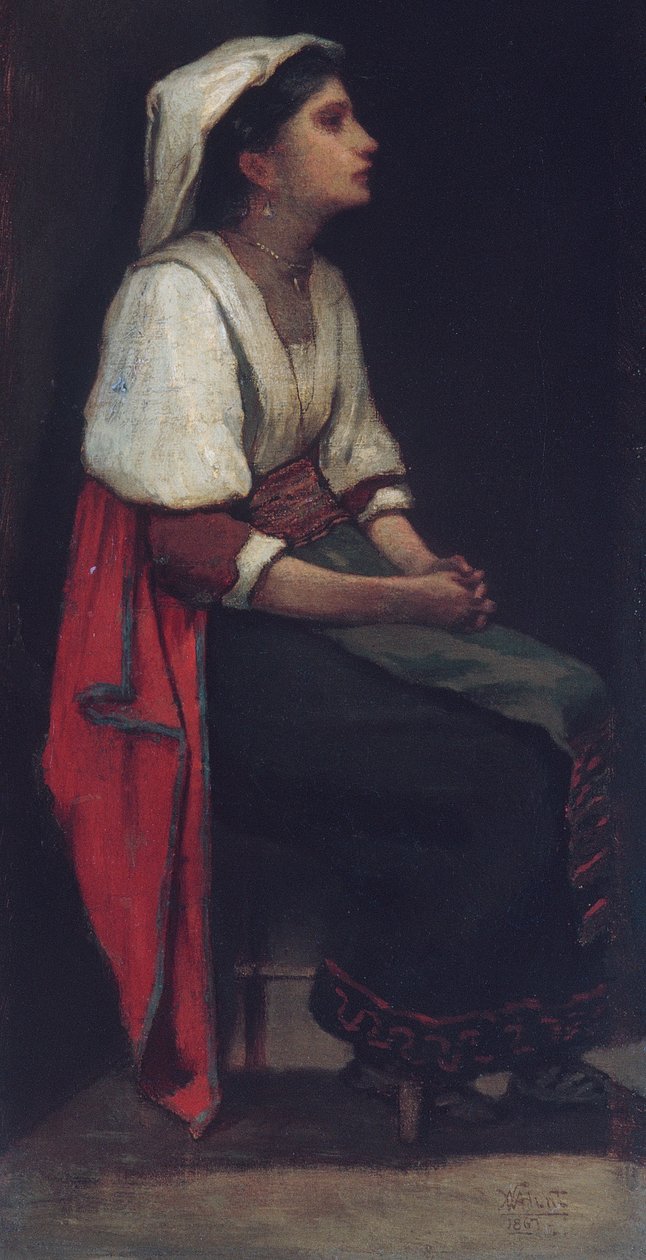Włoska dziewczyna autorstwa William Morris Hunt