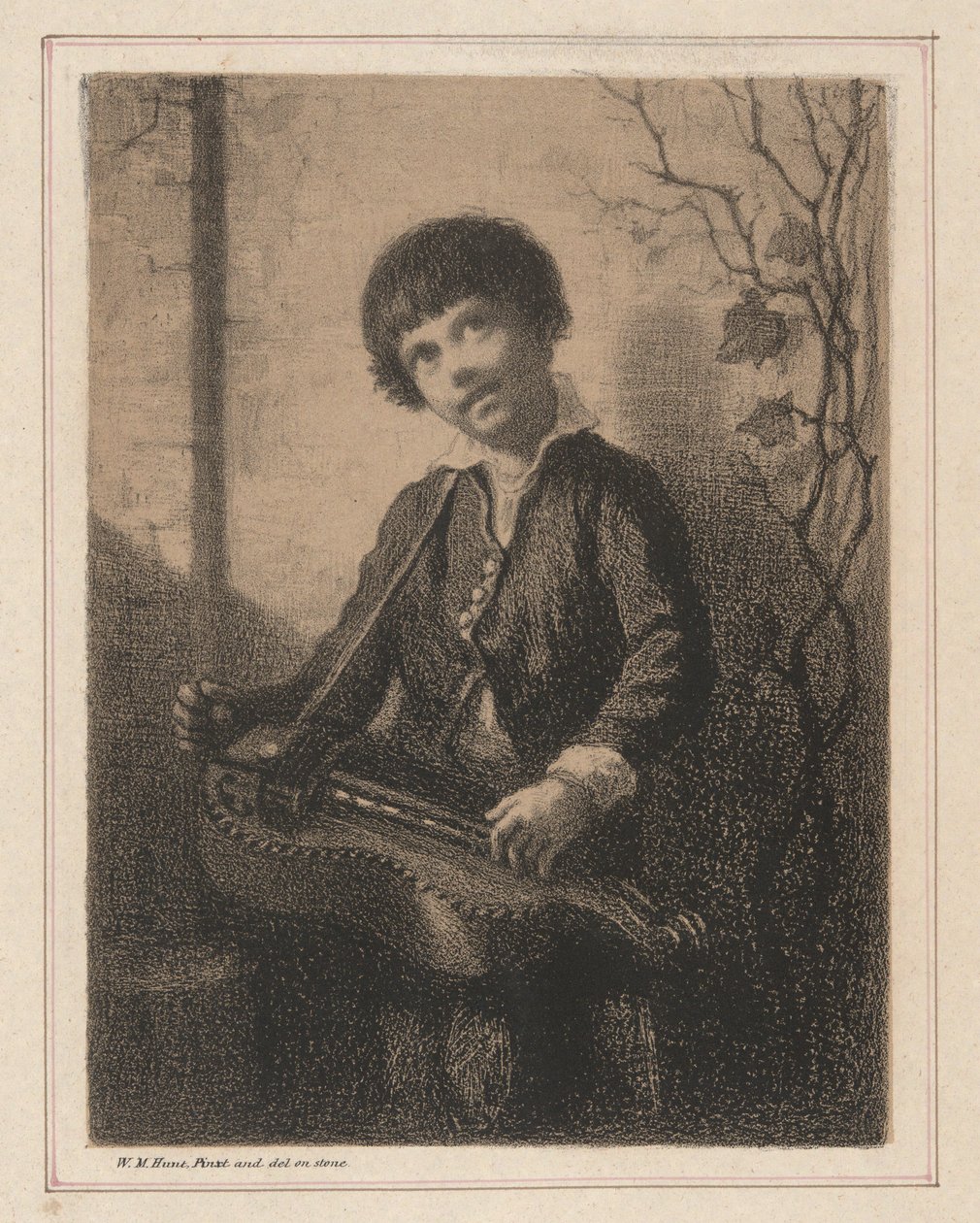 Chłopiec z liry korbowej autorstwa William Morris Hunt