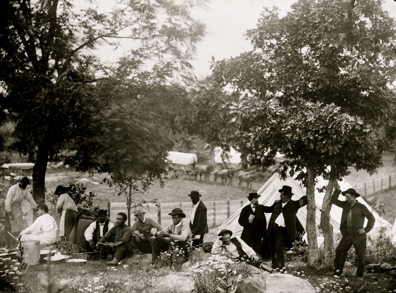 Gettysburg, Pensylwania. Obóz kapitana [Johna J.] Hoffa. 1865 (zdjęcie) autorstwa William Morris Smith