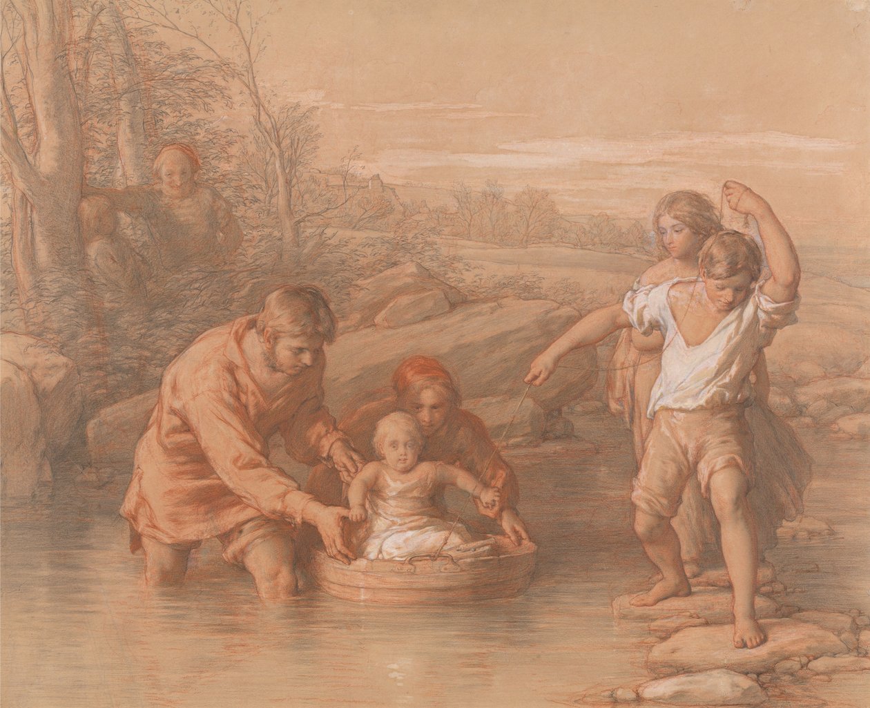 Rysunek do Pierwszej podróży autorstwa William Mulready