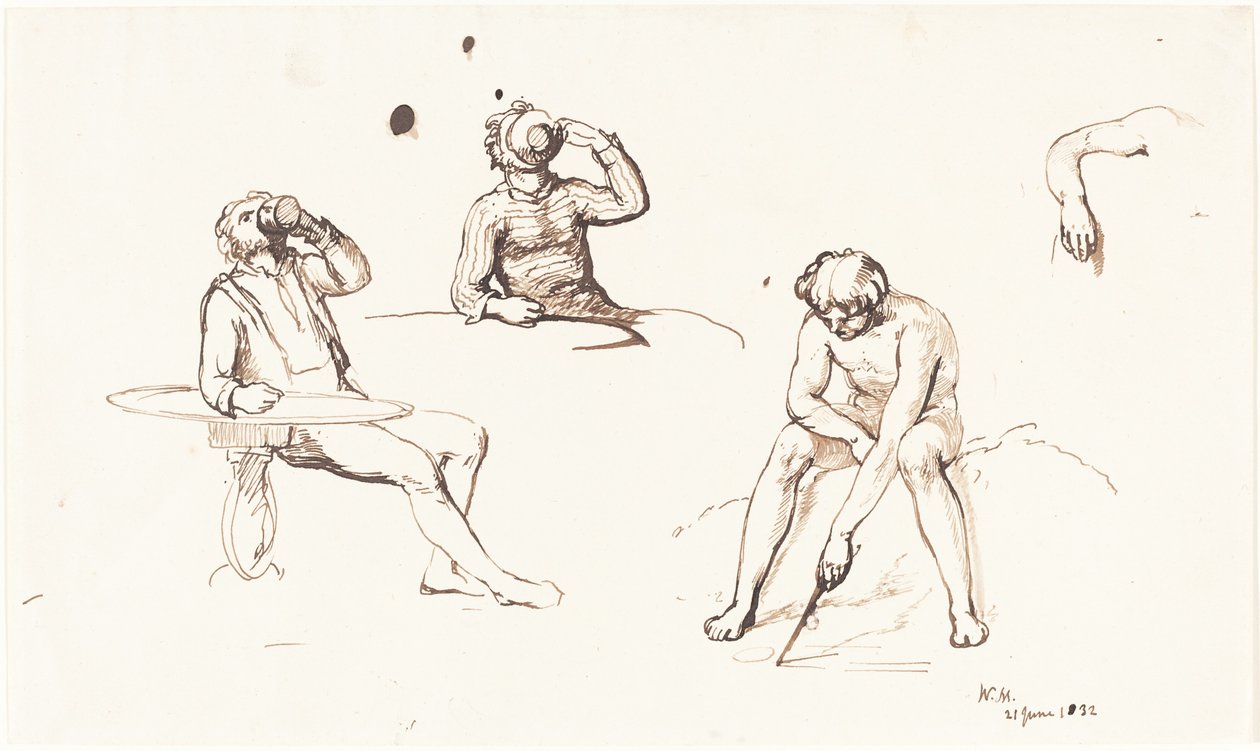 Badania figur autorstwa William Mulready