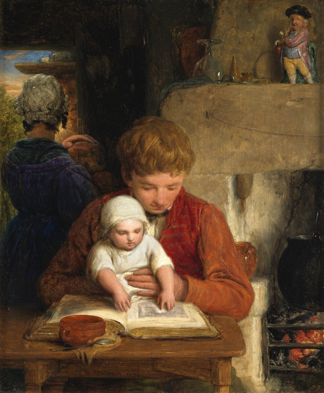Rustykalne szczęście, czyli ojciec i dziecko, 1828 autorstwa William Mulready
