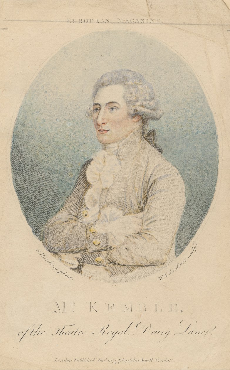 Pan Kemble z Theatre Royal, Drury Lane autorstwa William Nelson Gardiner