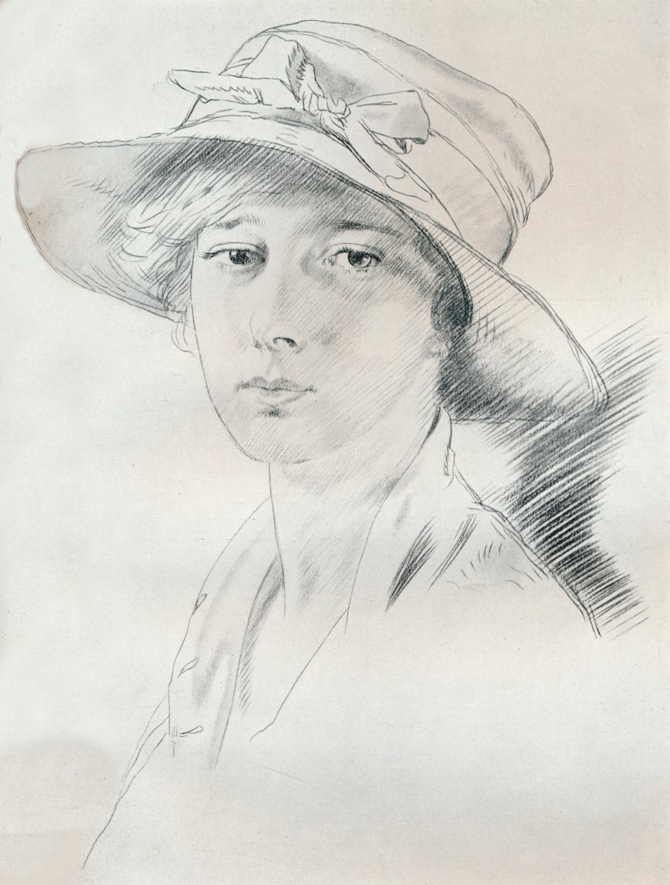 Studium portretowe ołówkiem, XX w. 1932 autorstwa William Newenham Montague Orpen