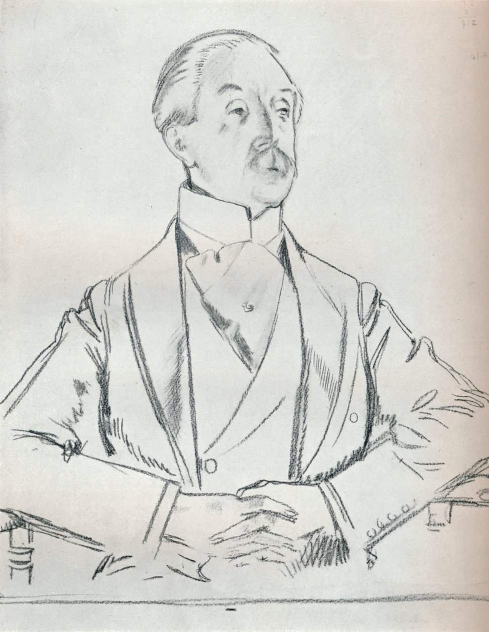 Studium portretowe ołówkiem, XX w. 1932 autorstwa William Newenham Montague Orpen