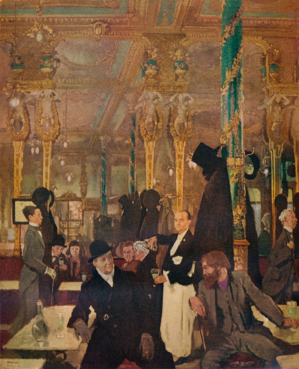 Cafe Royal, Londyn, 1912 autorstwa William Newenham Montague Orpen