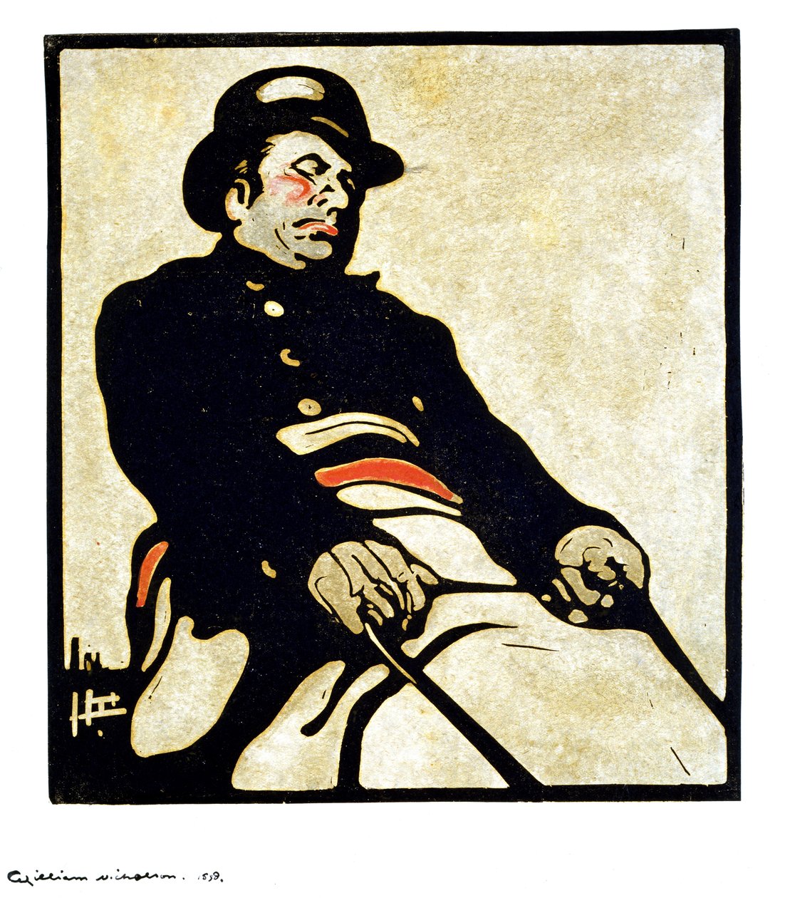 Kierowca autobusu na Knightsbridge Road autorstwa William Nicholson