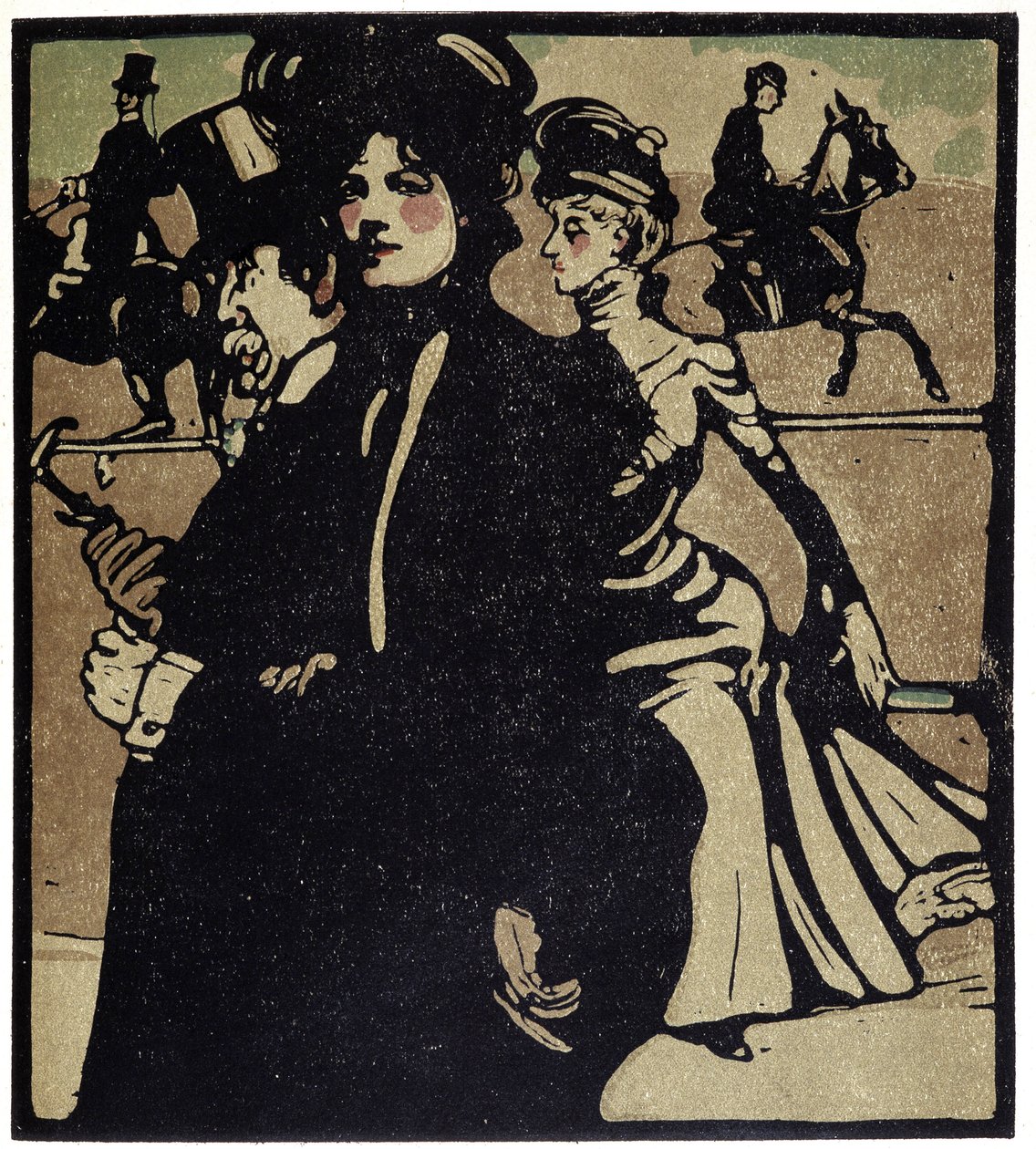Arystokraci na wyścigach, Londyn - w „Typach Londynu” Williama Nicholsona (1872-1949), red. Floury autorstwa William Nicholson