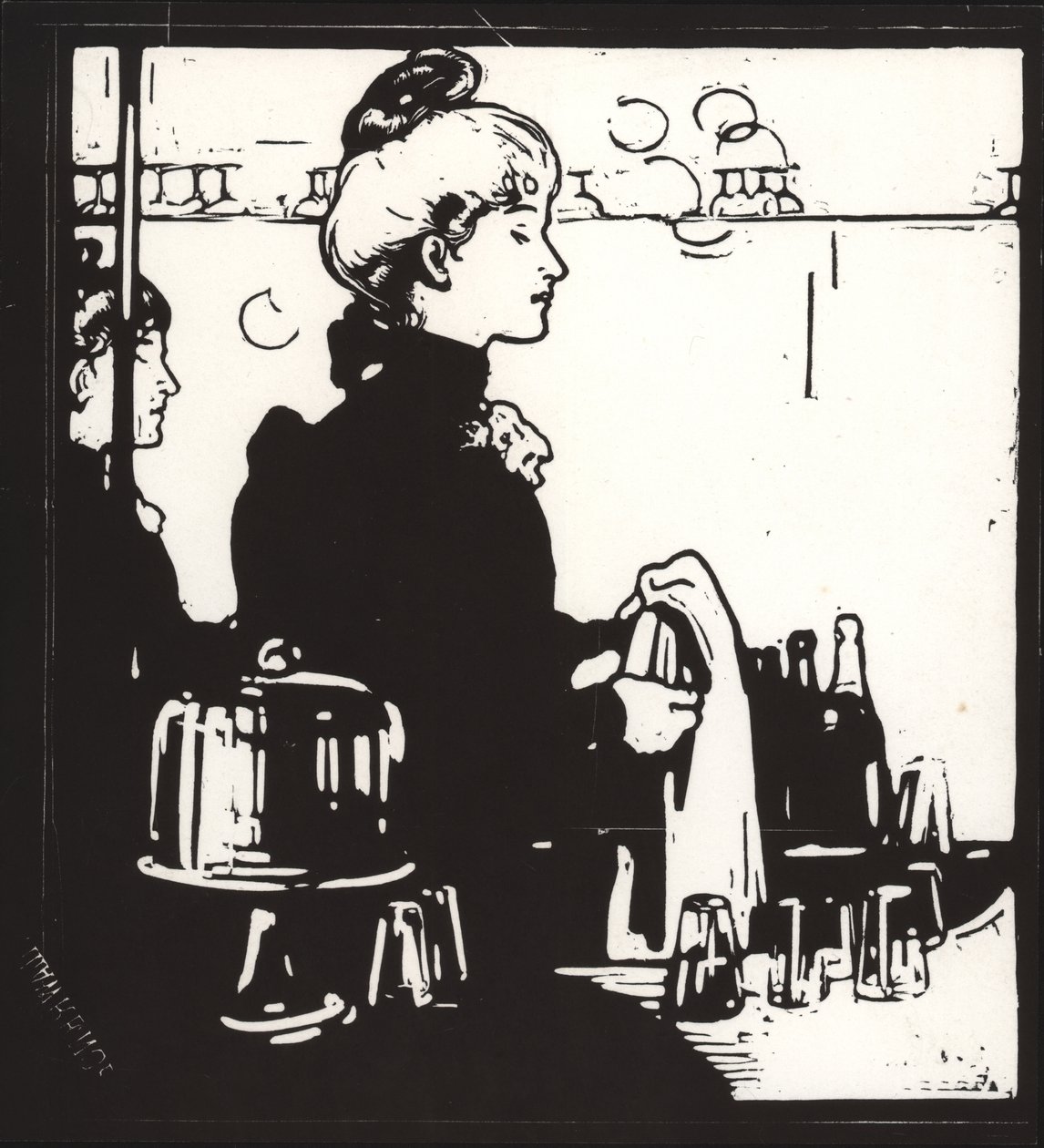 Barmanka (dowolny bar) autorstwa William Nicholson
