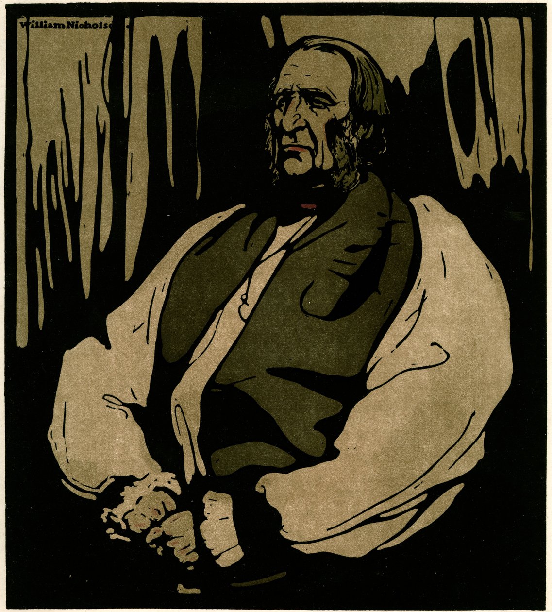 Dr Temple, Arcybiskup Canterbury, c.1898 (chromolitho) autorstwa William Nicholson