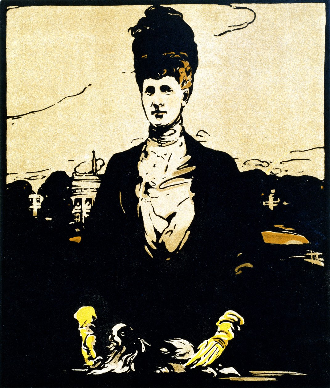 H.M. Królowa Aleksandra, z „Dwunastu portretów – druga seria”, po raz pierwszy opublikowane przez Williama Heinemanna autorstwa William Nicholson