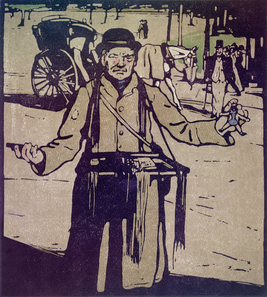 Hawker z „London Types”, wyd. William Heinemann autorstwa William Nicholson