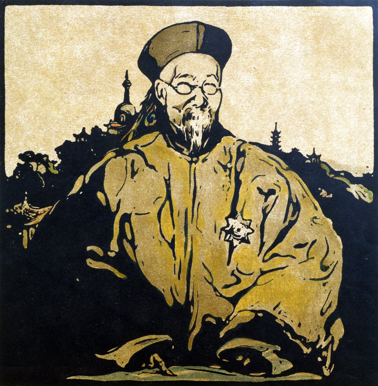 Li Hung Chang (1823-1901) ilustracja z „Dwunastu portretów – druga seria”, wydanej w 1899 r. (drewno ręcznie kolorowane) autorstwa William Nicholson