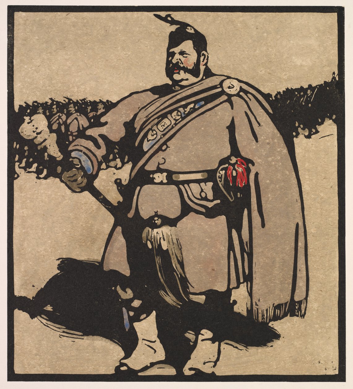 Typy londyńskie: Drum-Major autorstwa William Nicholson