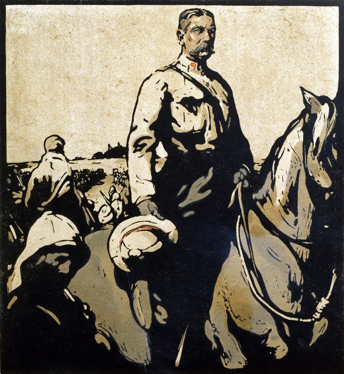 Lord Kitchener (1850-1916) ilustracja z „Dwunastu portretów – druga seria”, wydanej w 1899 r. (drewno ręcznie kolorowane) autorstwa William Nicholson