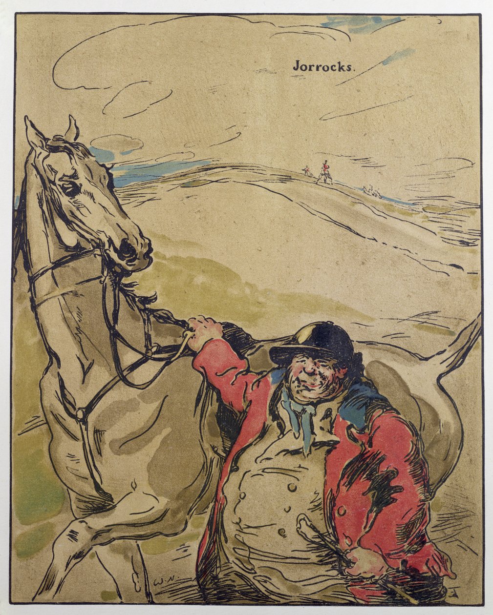 Pan Jorrocks, ilustracja z „Characters of Romance”, po raz pierwszy opublikowana w 1900 r. (litografia kolorowa) autorstwa William Nicholson