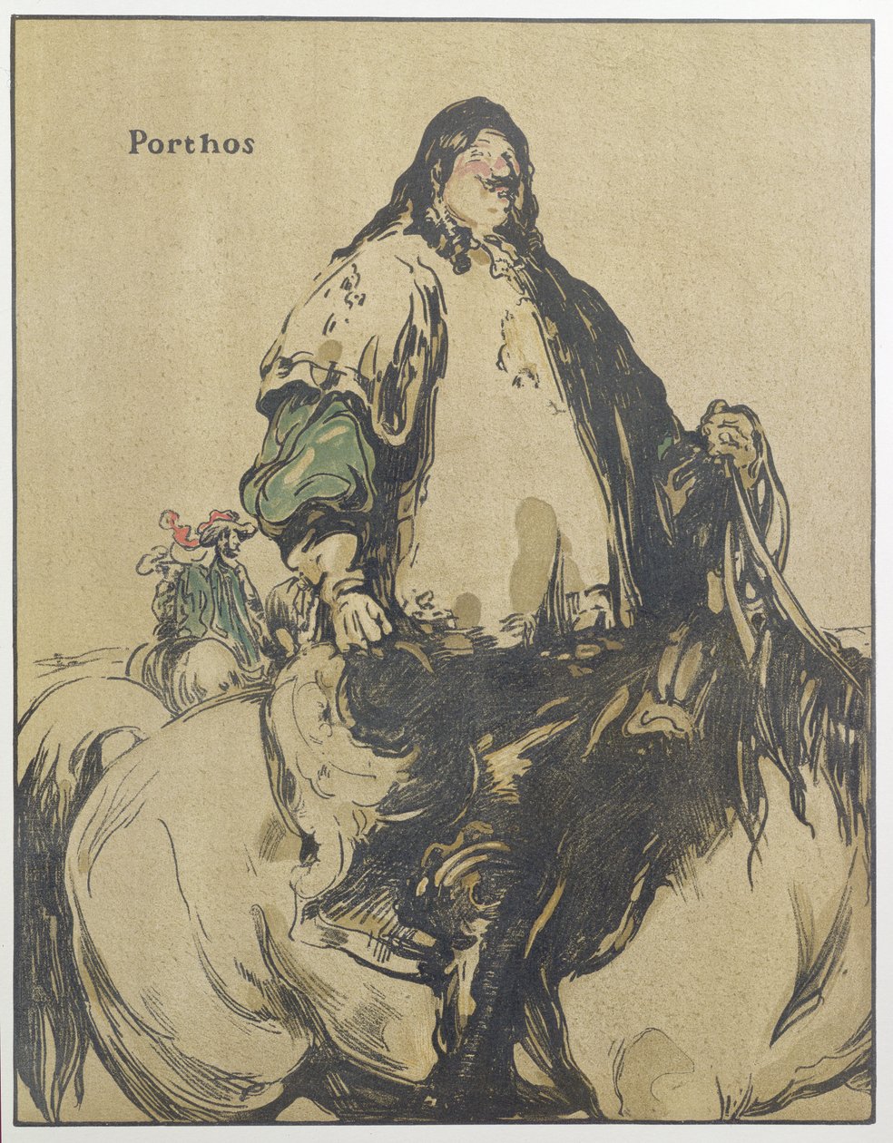 Portos, ilustracja z „Characters of Romance”, po raz pierwszy opublikowana 1900 (kolor lito) autorstwa William Nicholson