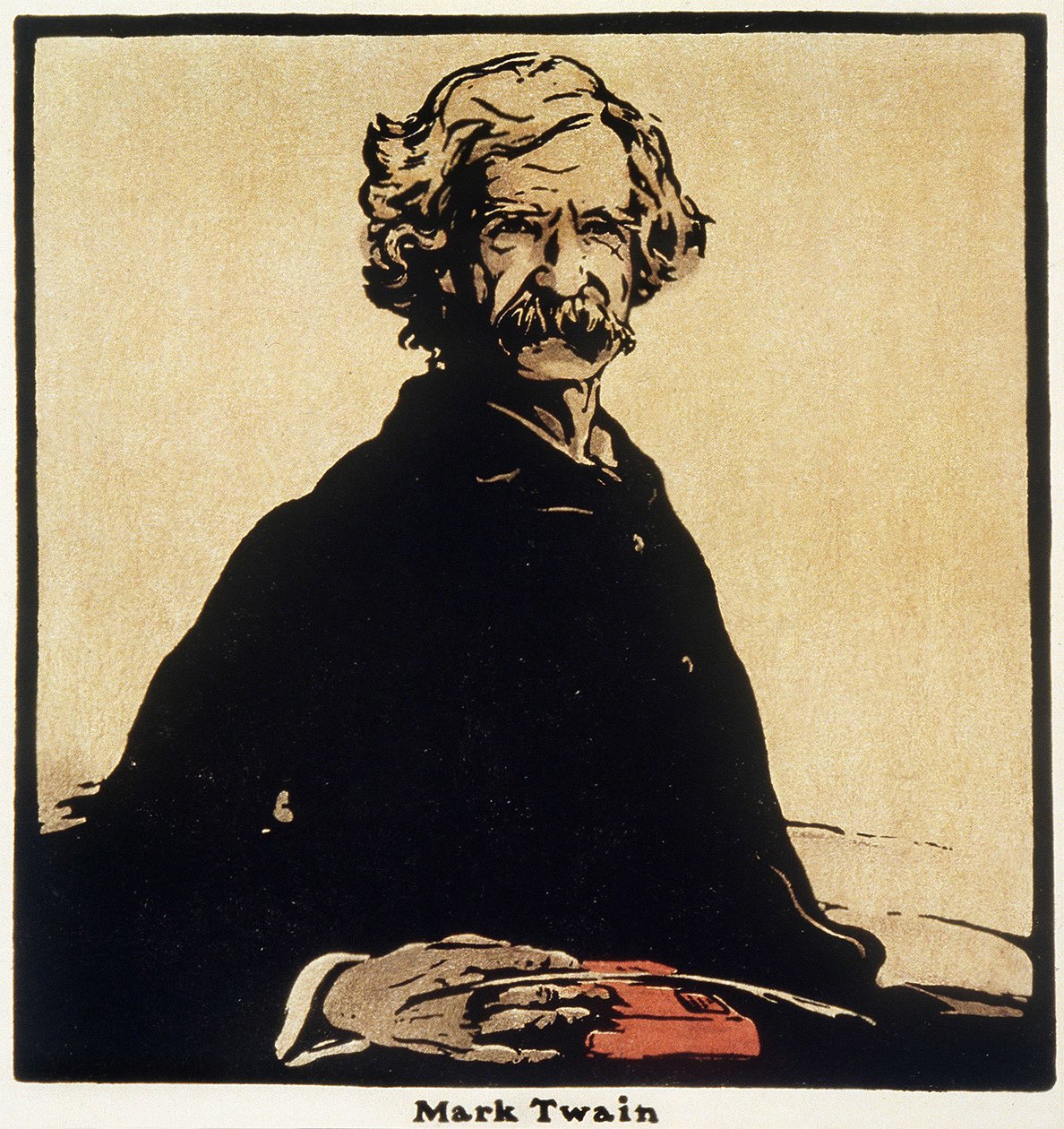 Portret Marka Twaina (1835-1910) Amerykański pisarz - Rysunek autorstwa Williama Nicholsona (1872-1949) autorstwa William Nicholson