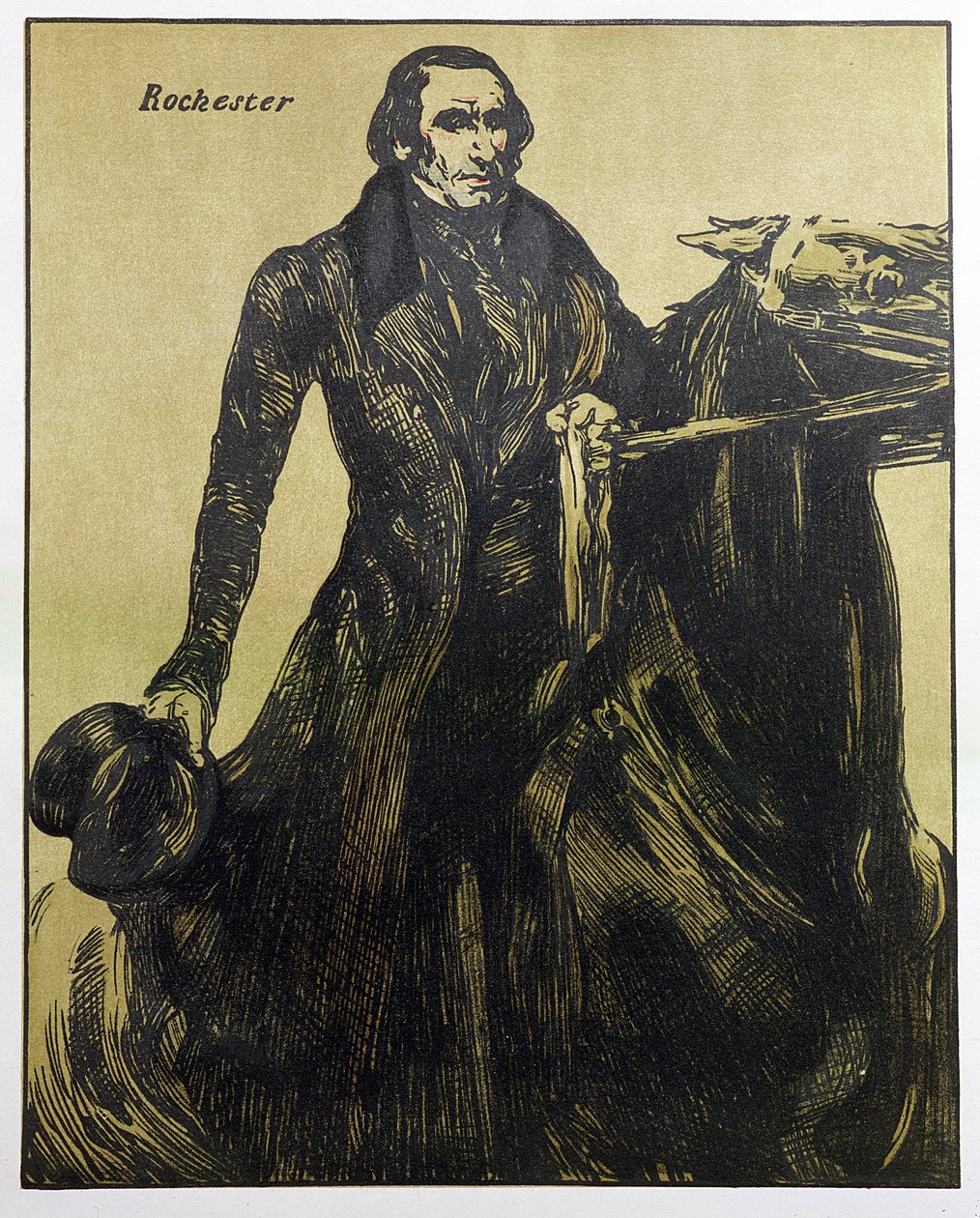 Rochester, ilustracja z „Characters of Romance”, po raz pierwszy opublikowana w 1900 r. (kolor lito) autorstwa William Nicholson