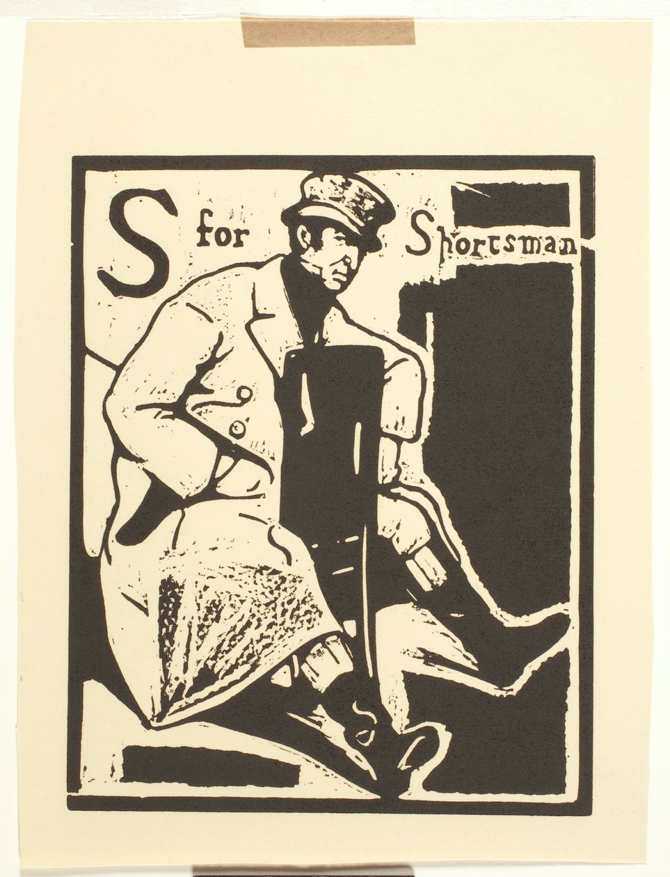 S jak Sportsman (drzeworyt na papierze) autorstwa William Nicholson