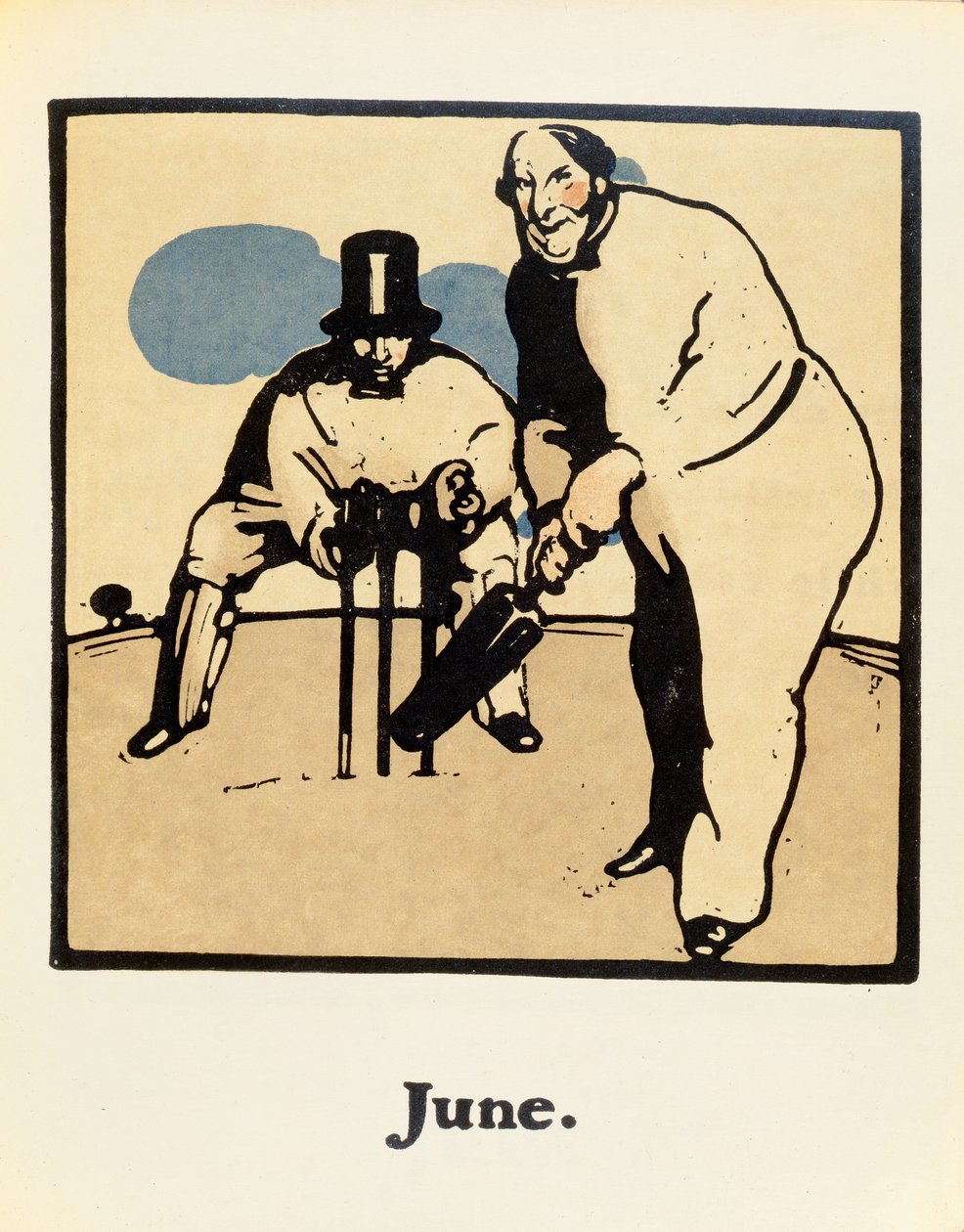 Miesiąc czerwiec, Z „Almanachu dwunastu sportów”, ze słowami Rudyarda Kiplinga, opublikowany po raz pierwszy przez Williama Heinemanna autorstwa William Nicholson