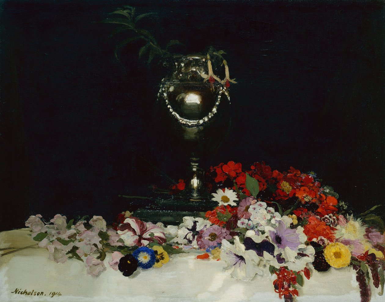 Urna i kwiaty na stole autorstwa William Nicholson