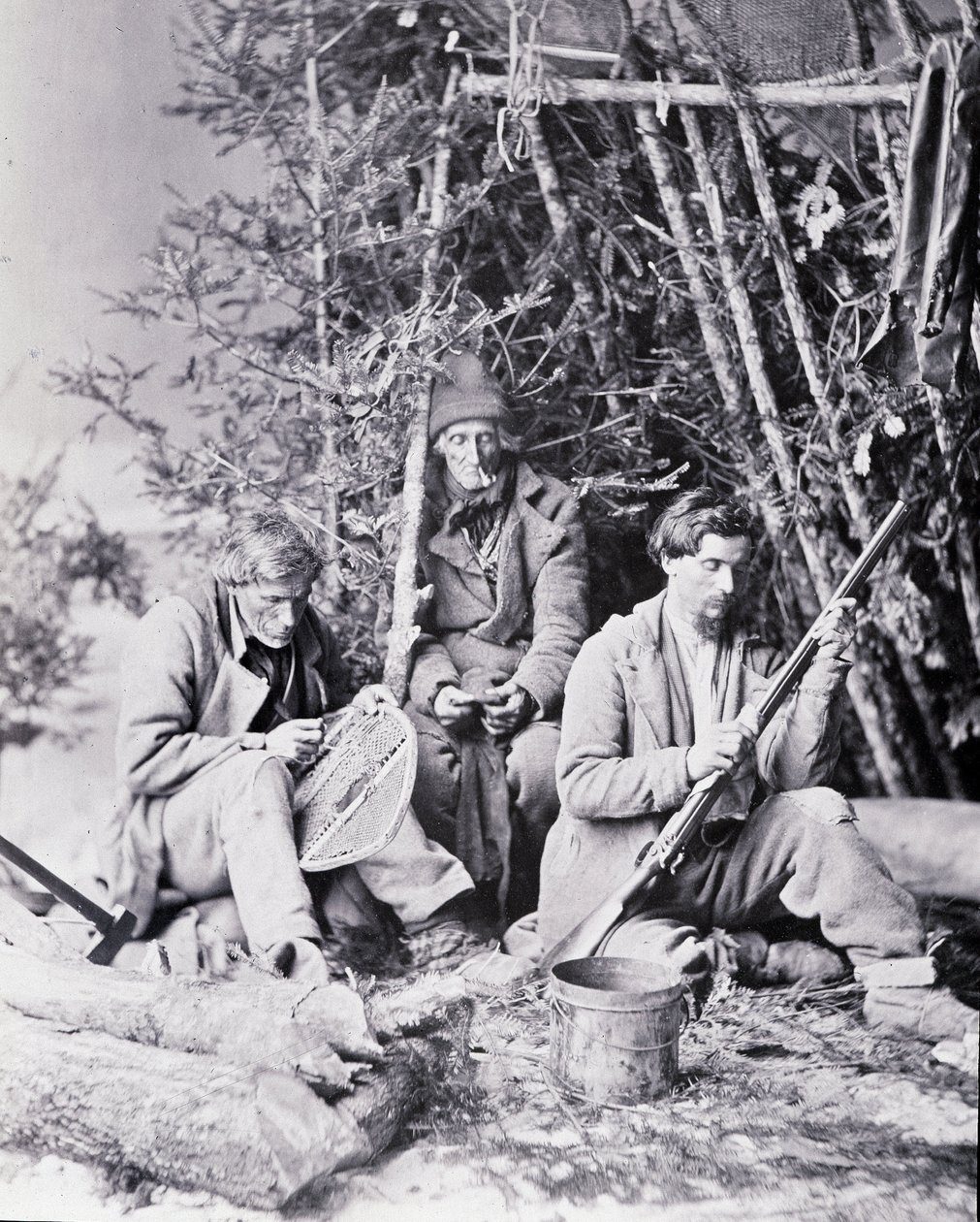Życie trapera w Kanadzie, fot. Nottman, ok. 1890 r. autorstwa William Notman