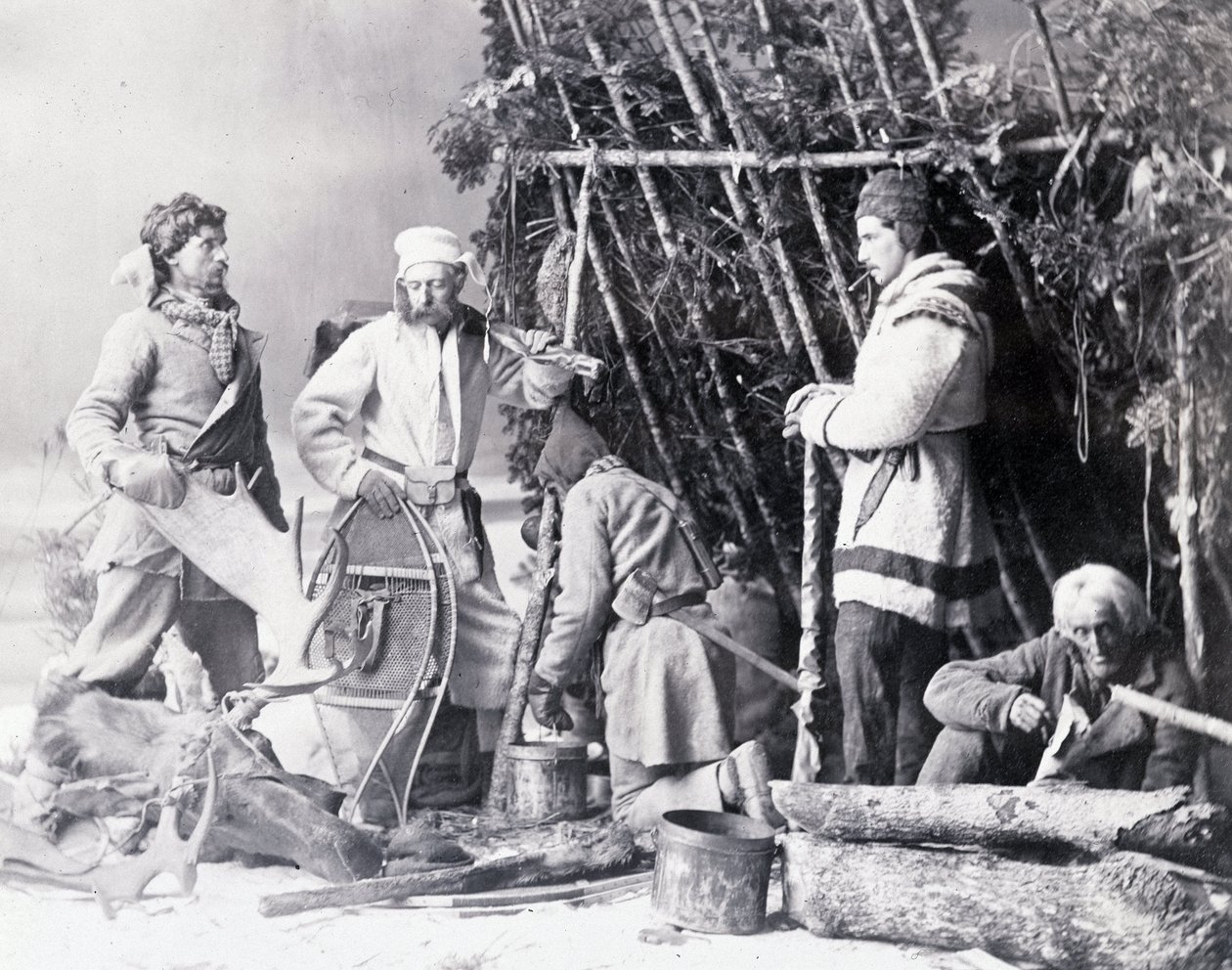 Życie trapera w Kanadzie, fot. Nottman, ok. 1890 r. autorstwa William Notman
