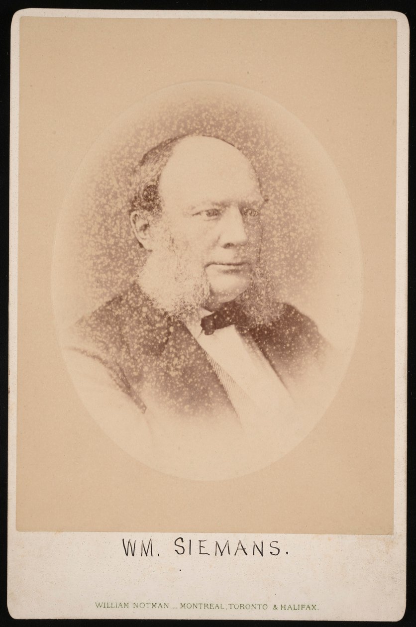 Portret Carla Wilhelma Siemensa 1823-1883, przed 1876 r. autorstwa William Notman