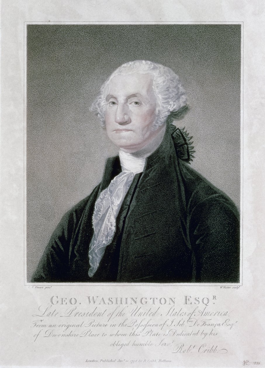 Portret Jerzego Waszyngtona, 1798 autorstwa William Nutter