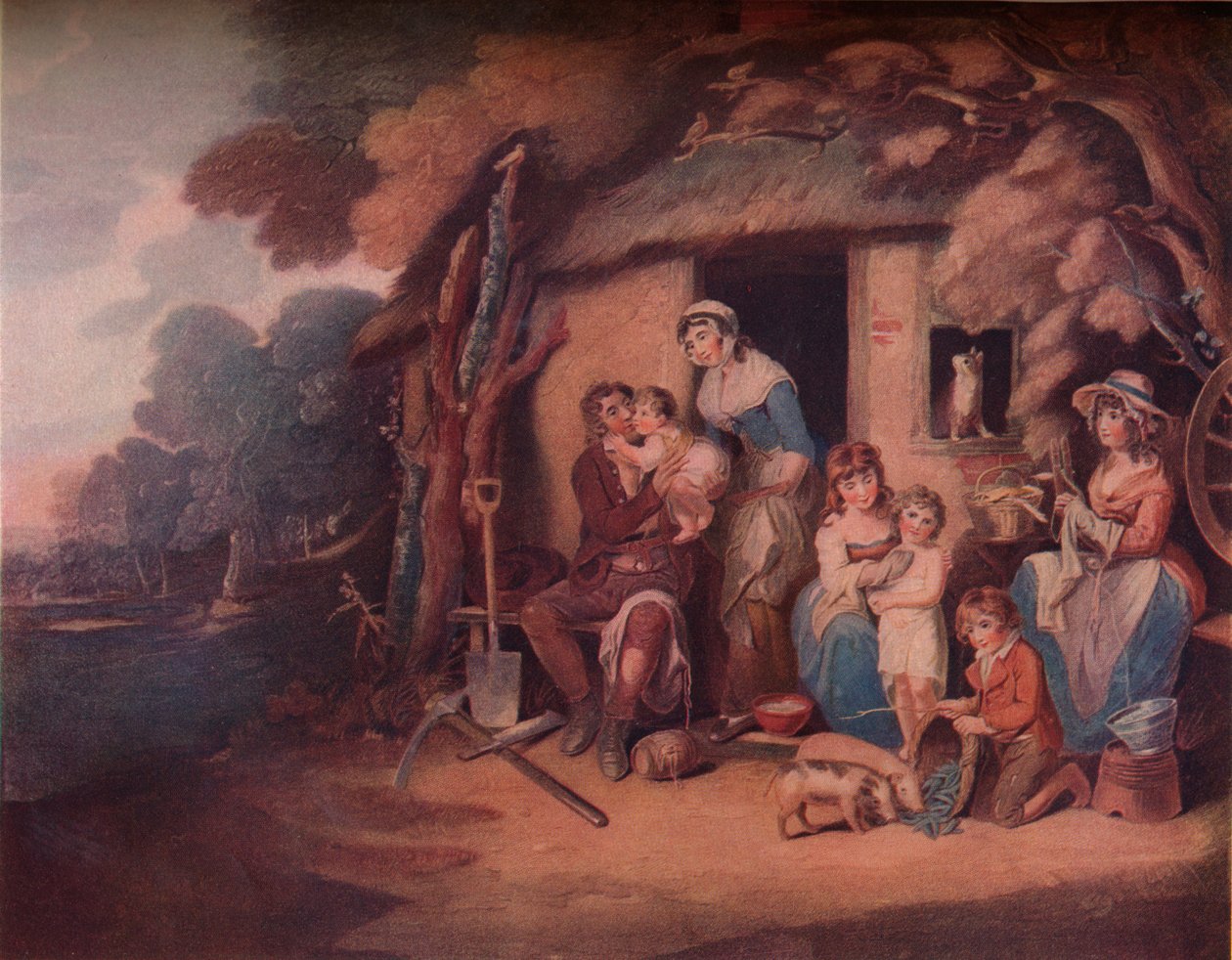 The Husbandmans - Sobotni wieczór: Powrót z pracy, ok. 1789 autorstwa William Nutter