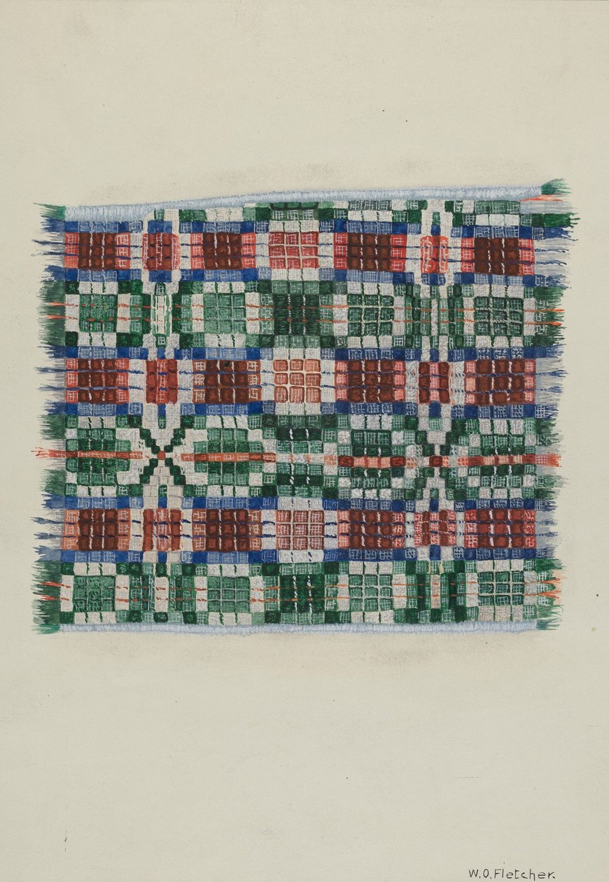 Ręcznie tkana narzuta, ok. 1900 r. 1937. autorstwa William O. Fletcher
