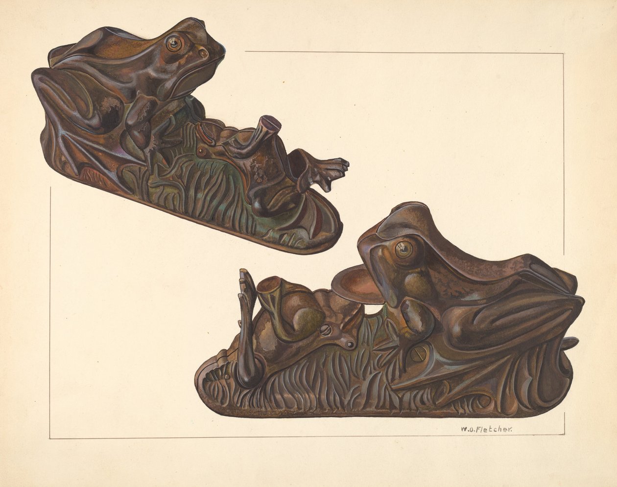 Bank zabawek: Żaba, 19351942. autorstwa William O. Fletcher