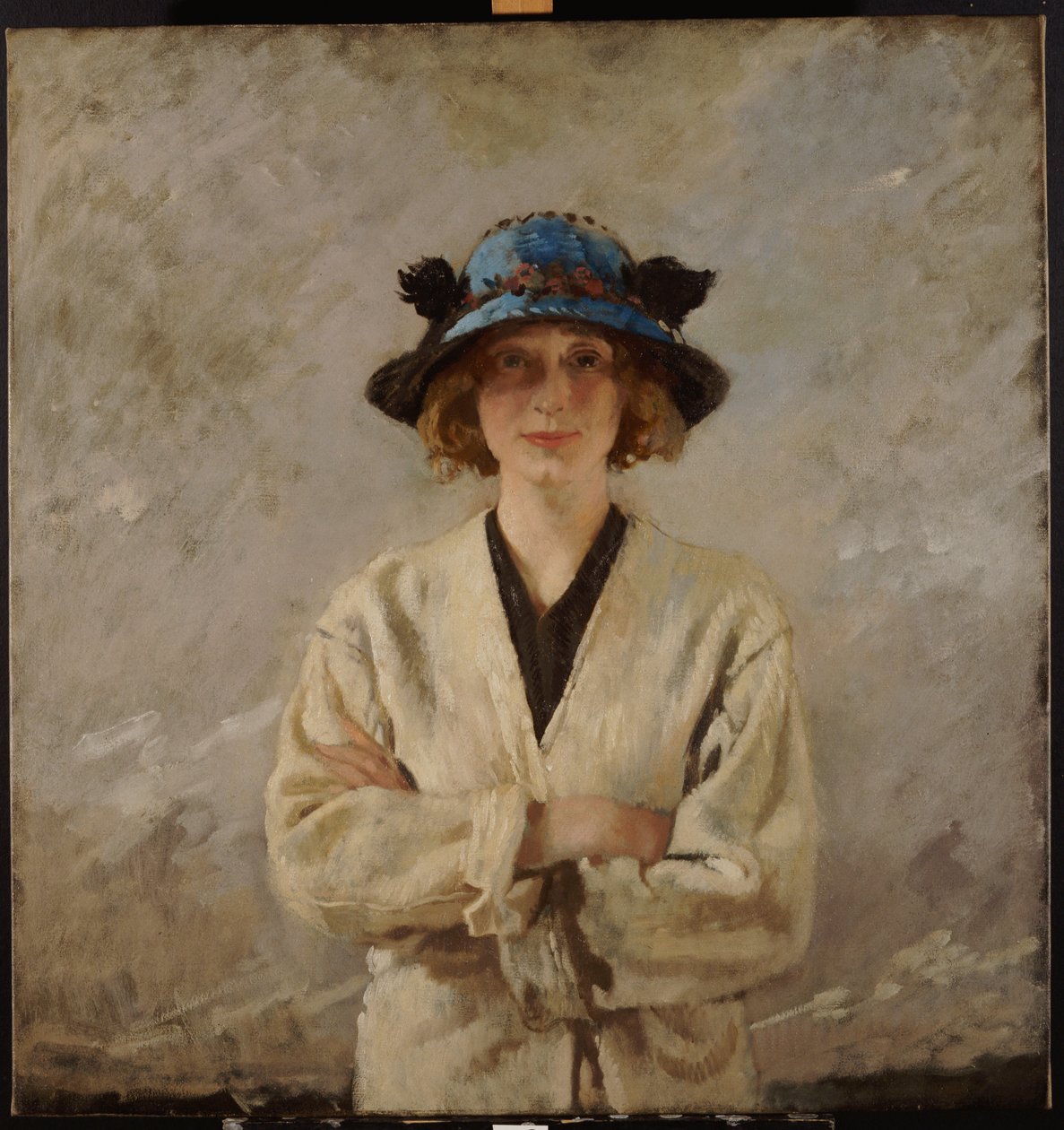 Dziewczyna w niebieskim kapeluszu, 1912 autorstwa William Orpen