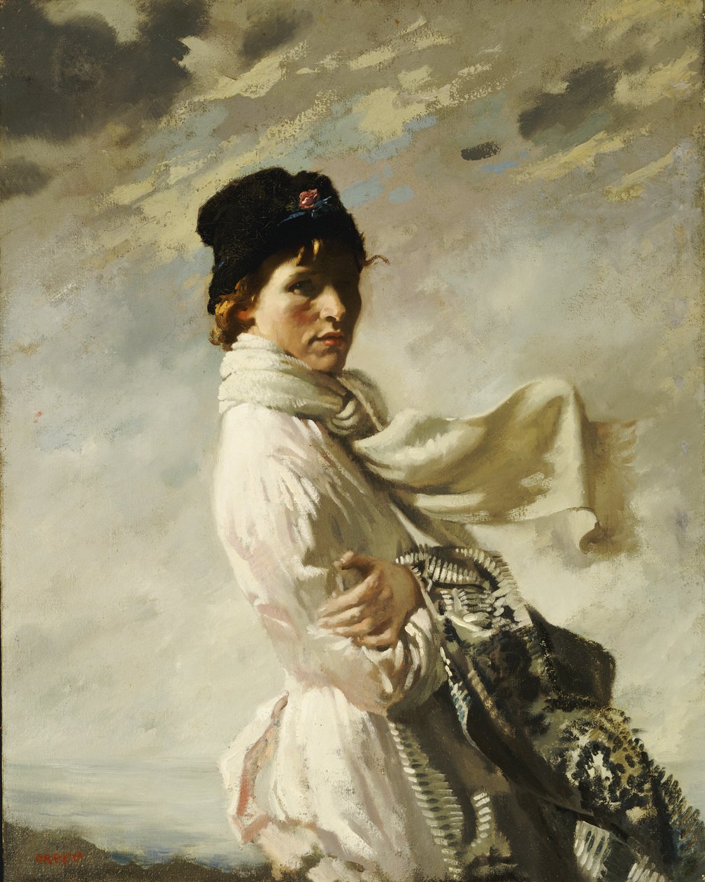 W zatoce Dublin: Portret żony artysty, 1909 autorstwa William Orpen