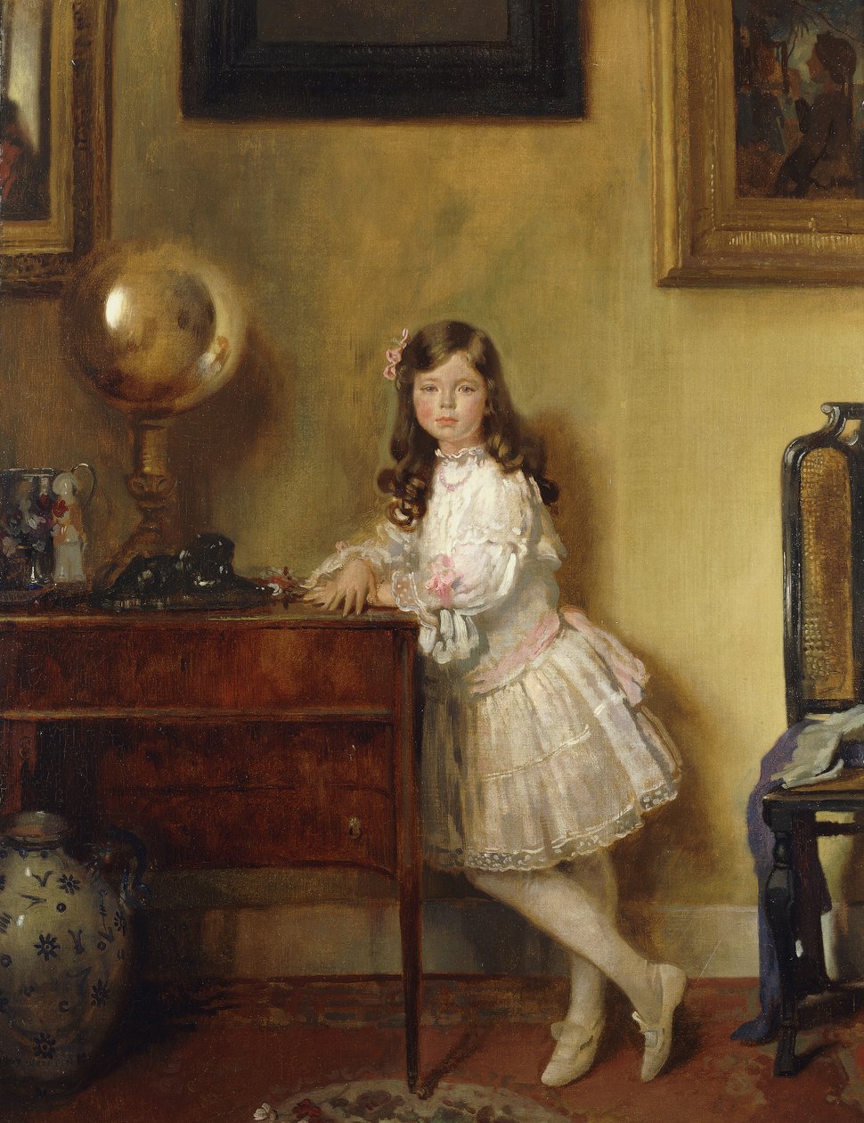 Panna Annie Harmsworth we wnętrzu, 1907 autorstwa William Orpen